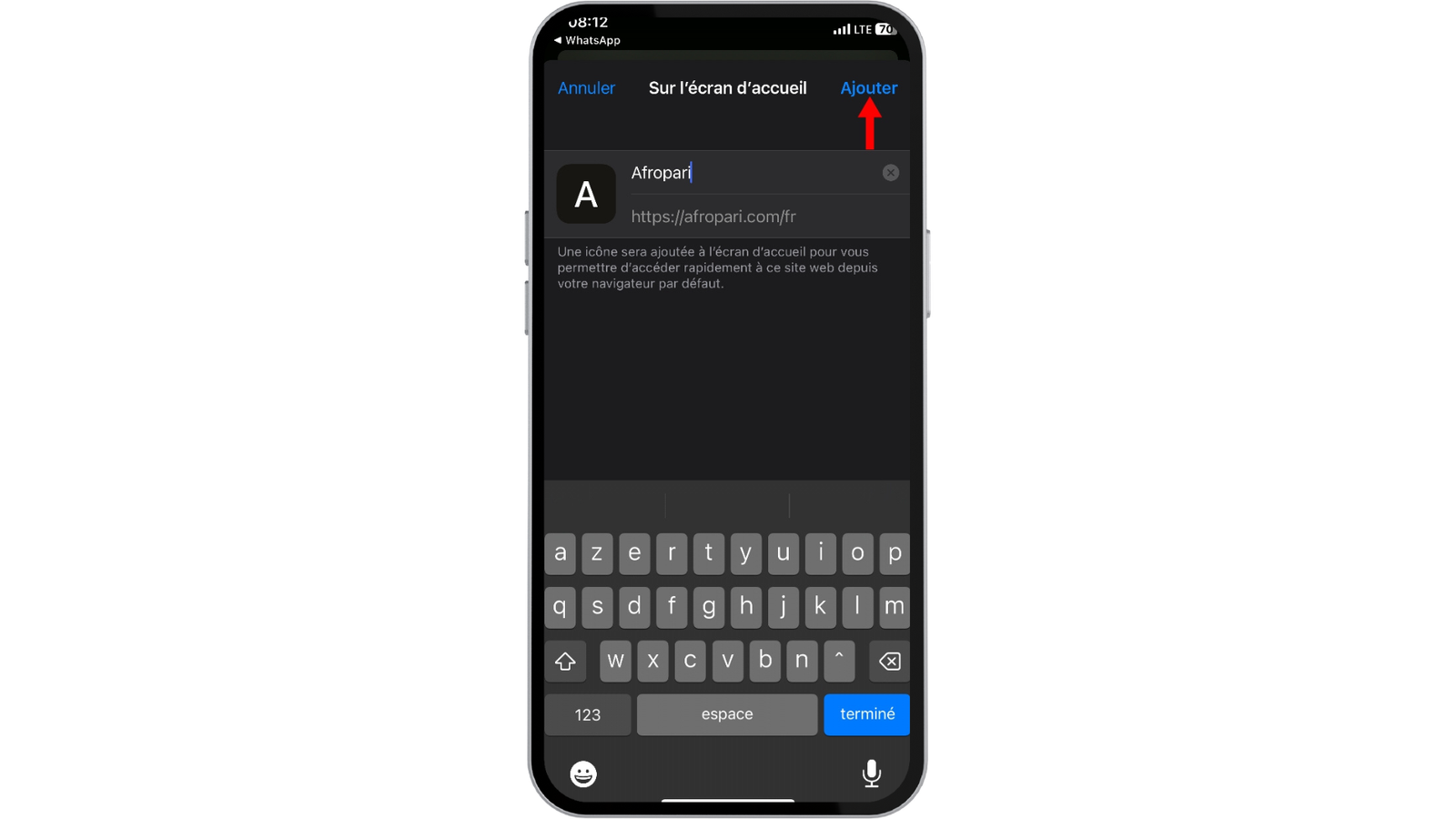 téléchargement de l'appli afropari CM sur iPhone 3