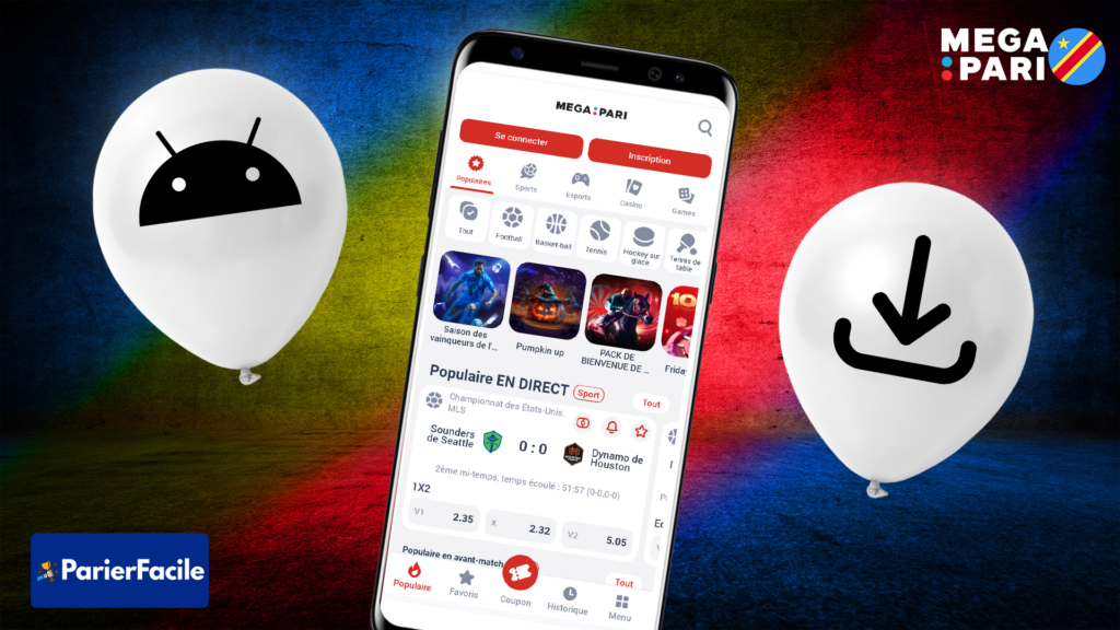 étapes à suivre pour télécharger MegaPari RDC