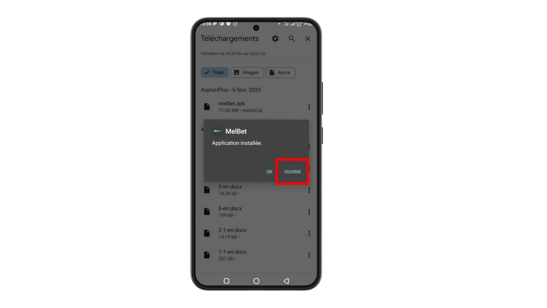apk installee Telecharger Melbet