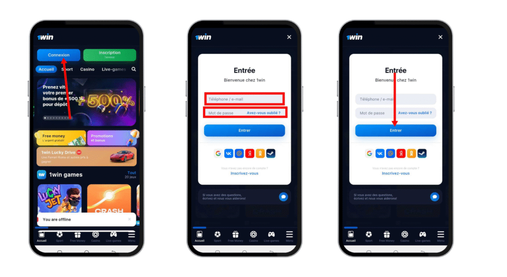 ici 1win ci connexion