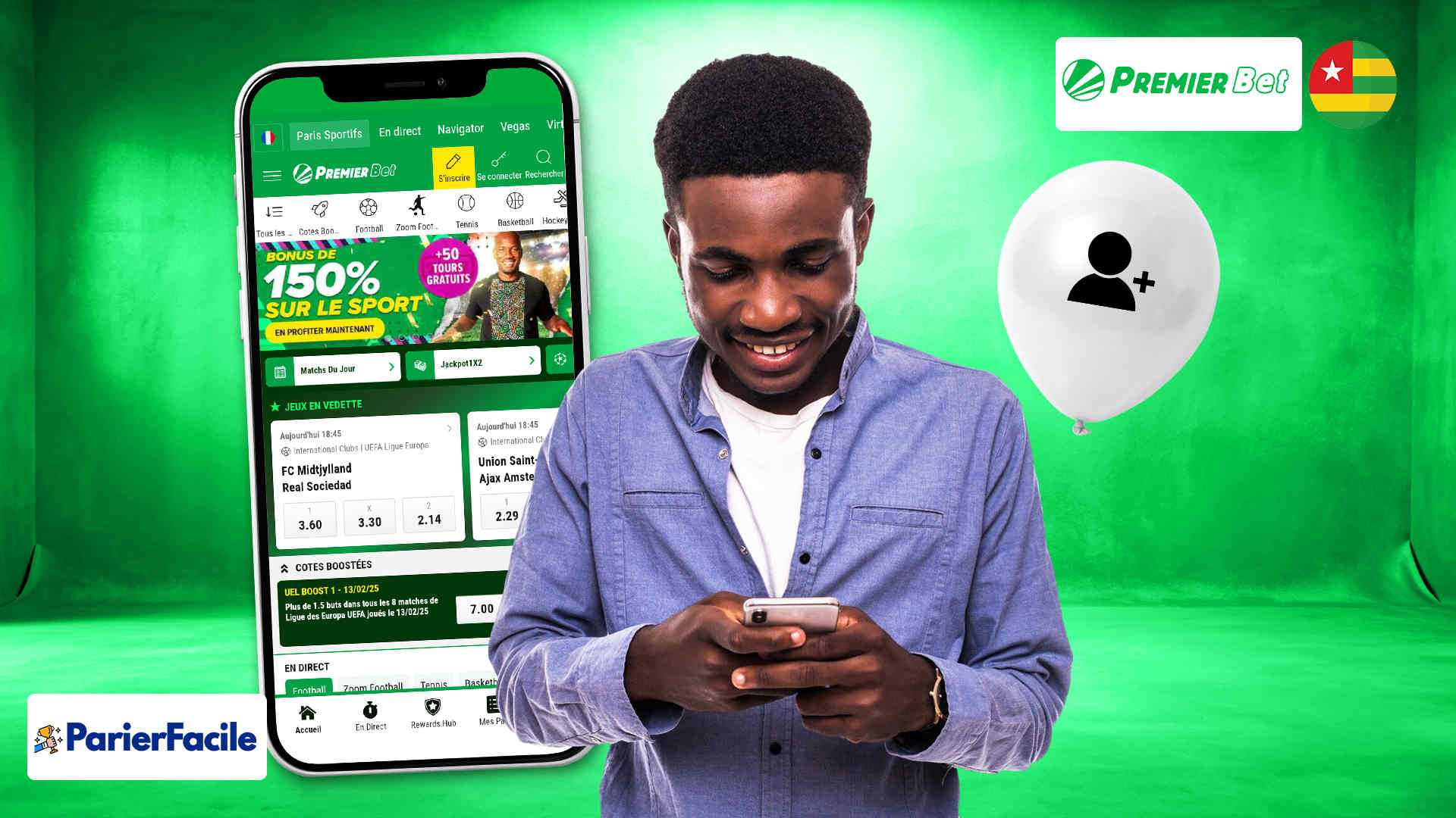 Inscription Premier Bet Togo : comment créer un compte 1 Inscription Premier Bet Togo