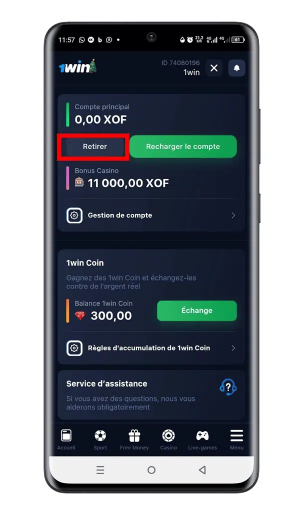 Sélectionner l'option « Retirer ».