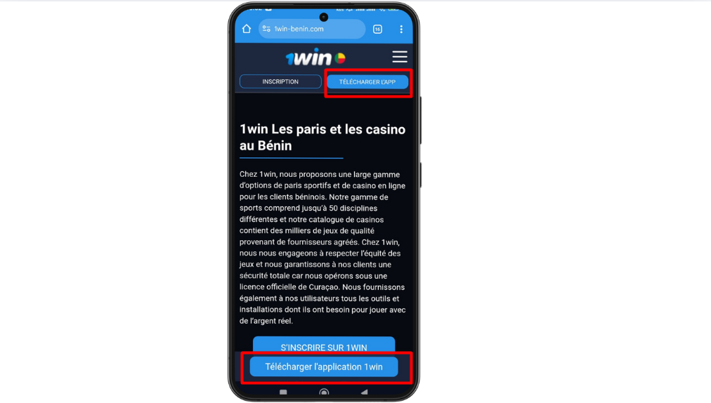 Telecharger 1win android