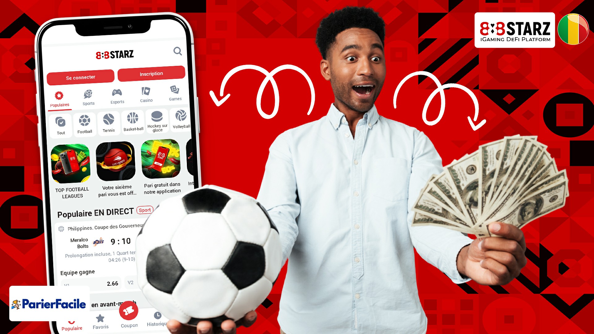 Comment utiliser le code promo 888Starz Mali ? 9 Comment parier sur 888Starz Mali