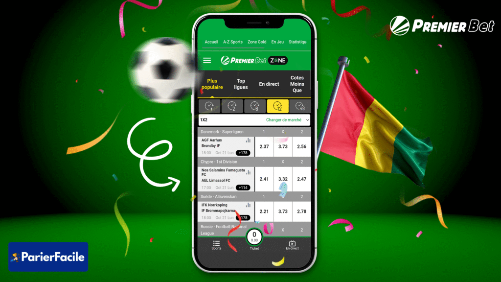 Premier bet zone | Voici la liste des sites web officiels de chaque pays 15 Site officiel de Premier bet zone Guinée