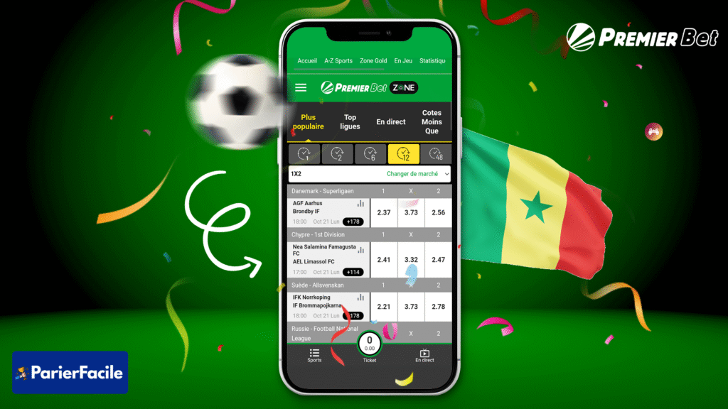 Premier bet zone | Voici la liste des sites web officiels de chaque pays 11 Site officiel de Premier bet zone Sénégal