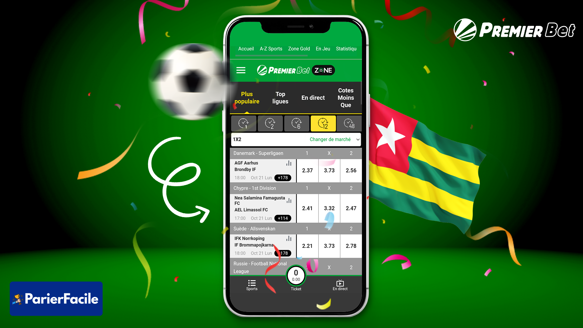 Premier bet zone | Voici la liste des sites web officiels de chaque pays 3 Site officiel de Premier bet zone Togo