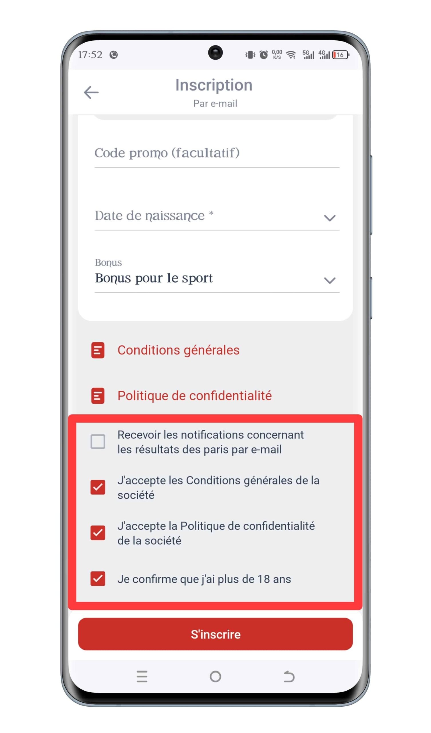 Validez votre inscription