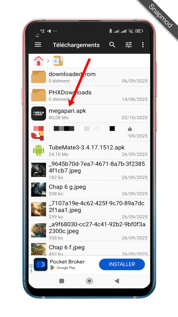 Megapari Togo APK : comment télécharger l’application sur Android ?  6 Localiser le fichier téléchargé