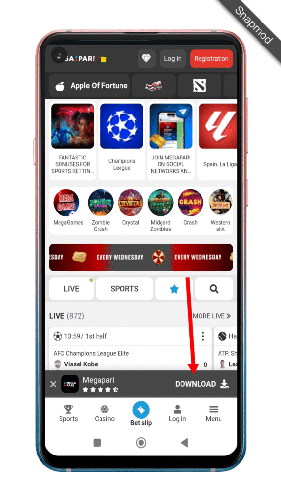 Megapari Togo APK : comment télécharger l’application sur Android ?  5 Cliquez sur le bouton "télécharger"