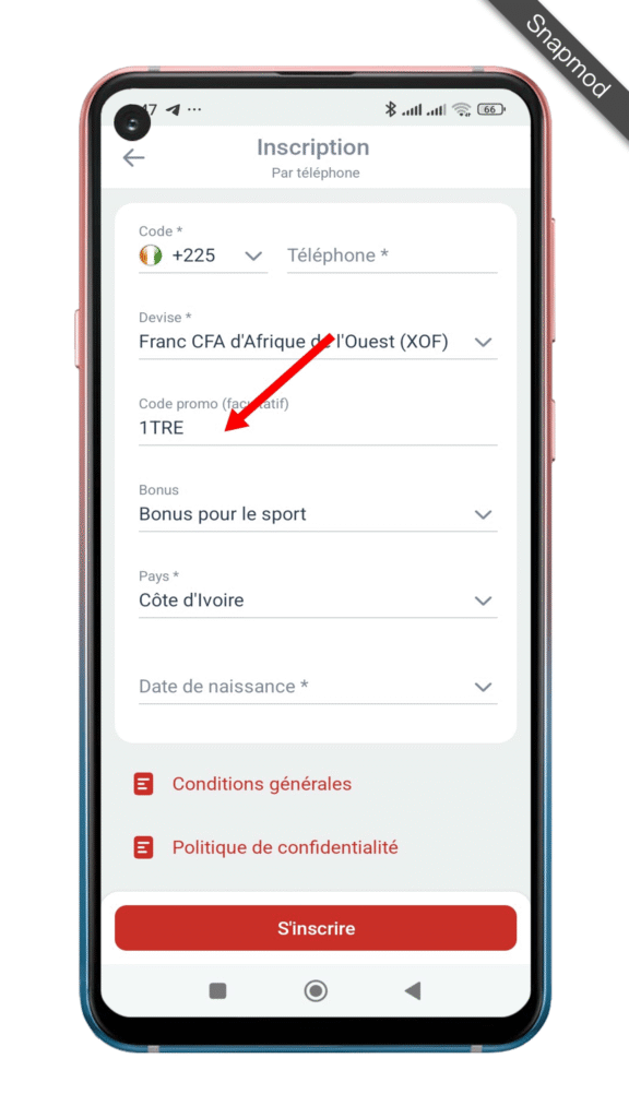 Inscription sur Megapari Côte d'Ivoire : étape à suivre pour créer un compte 8 Remplir le formulaire inscription