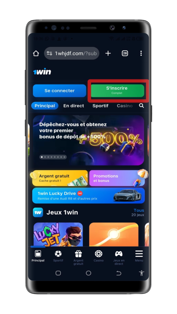 Comment obtenir le bonus 1win Guinée étape par étape ? 5 Démarrer votre inscription 1win apk