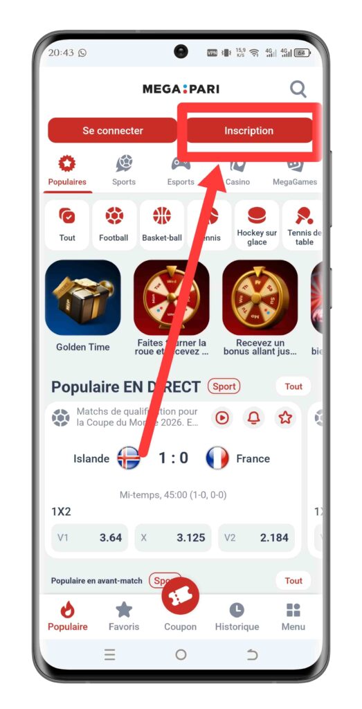 Allez sur le site officiel