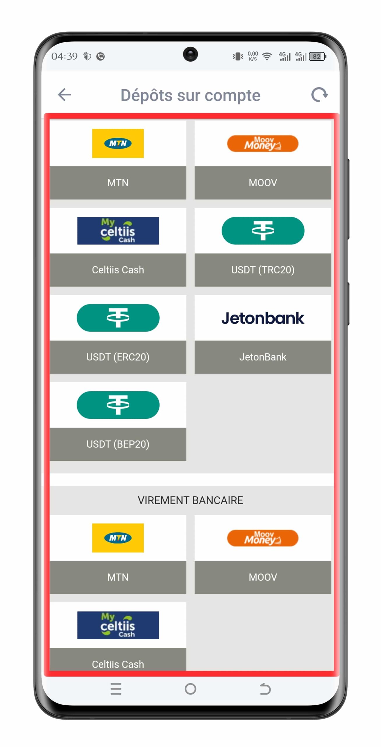 Comment effectuer un retrait sur MegaPari Bénin ? 14 Choisissez votre méthode de paiement