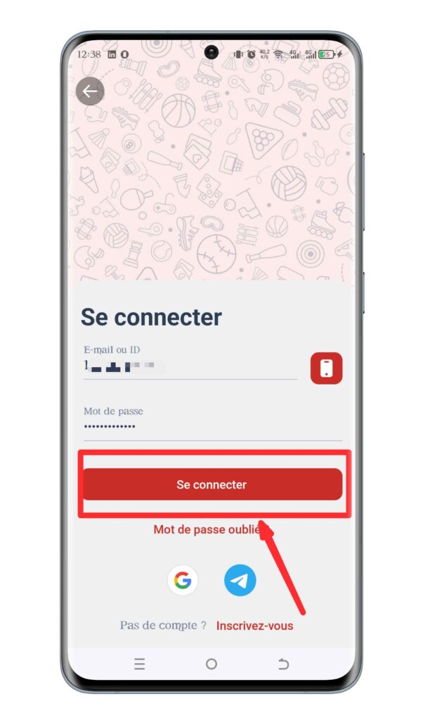 Comment effectuer un retrait sur MegaPari Bénin ? 12 Connectez-vous à votre compte Megapari