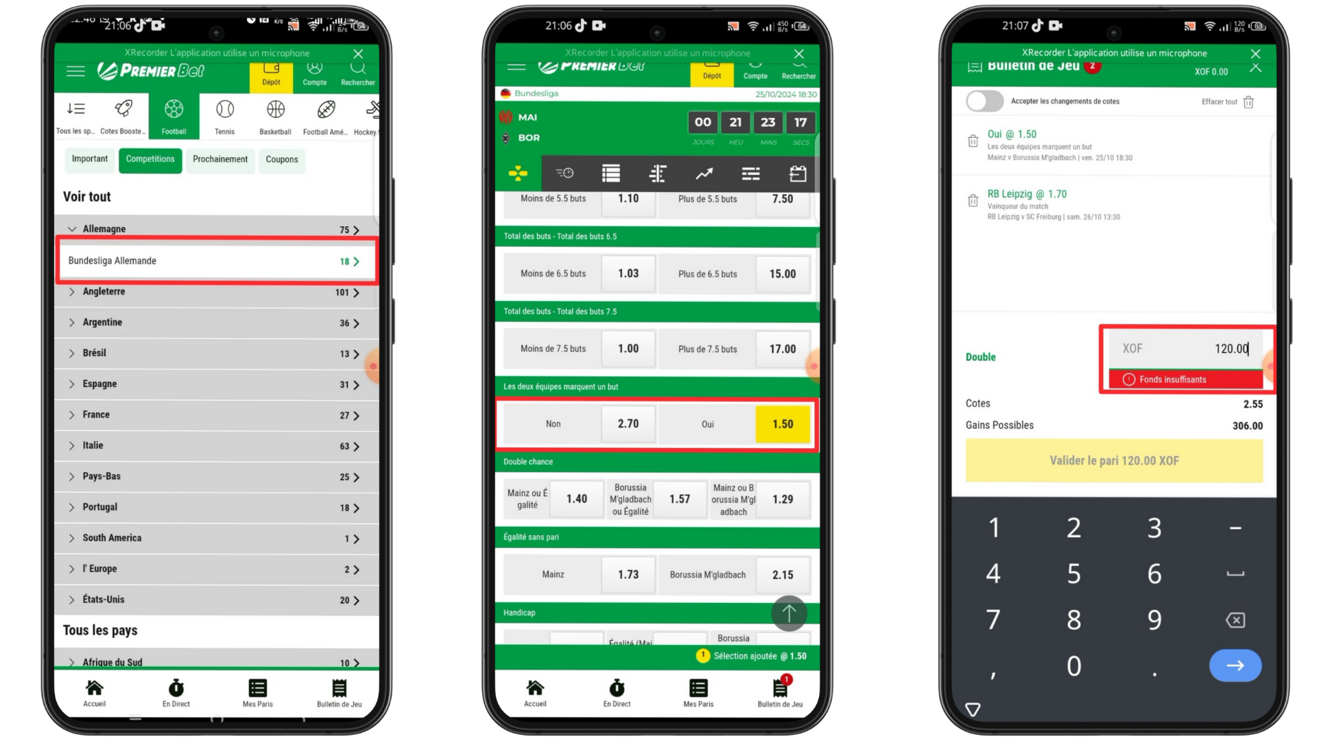Parier sur Premier Bet