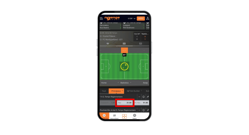 Étape 4 : Effectuez vos pronostics