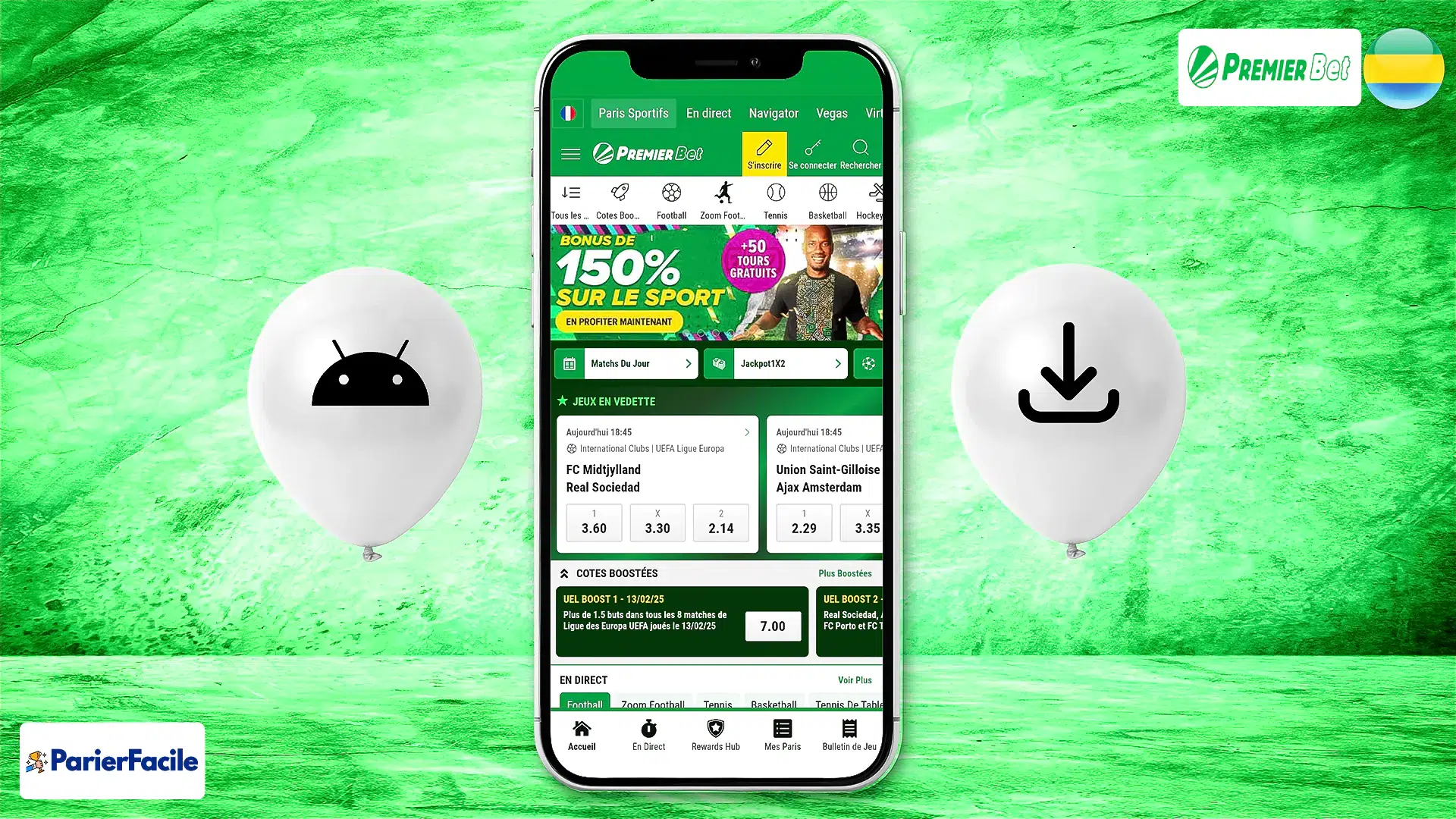 H2 Les etapes pour telecharger Premier Bet Gabon APK sur Android version 2025