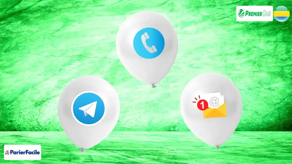 Les moyens de contact du support client Premier Bet Gabon