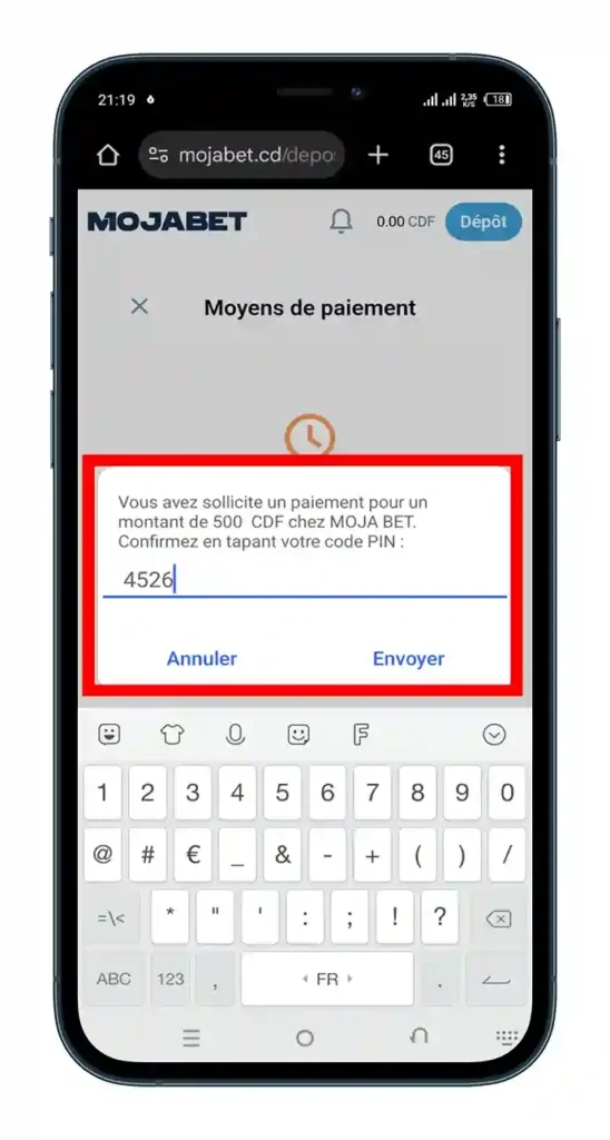 Confirmer la transaction