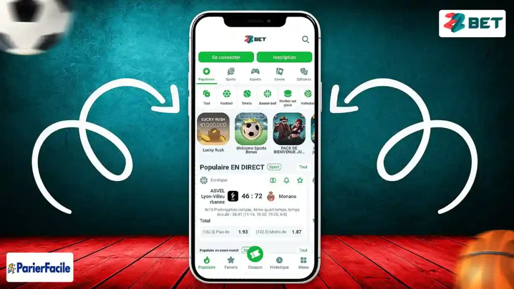 22bet : bonus de bienvenue de 100 % pour le Sport