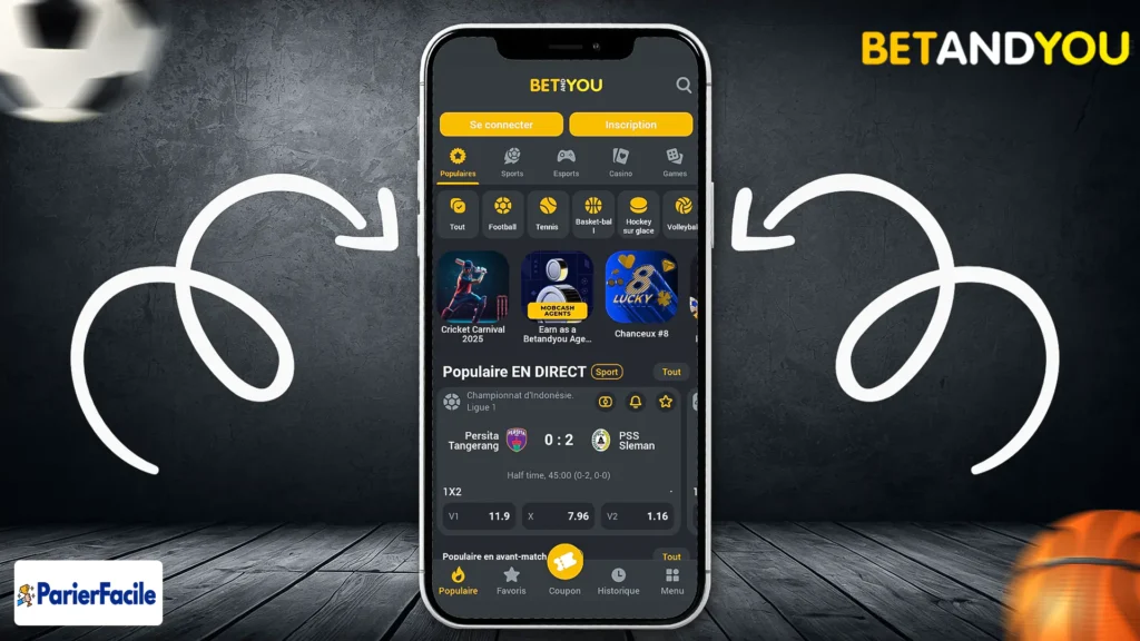 Betandyou : bonus de bienvenue de 100 % pour le Sport