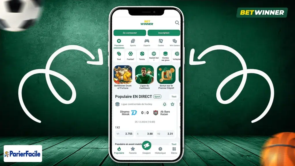 Betwinner : bonus de bienvenue de 100 % pour le Sport