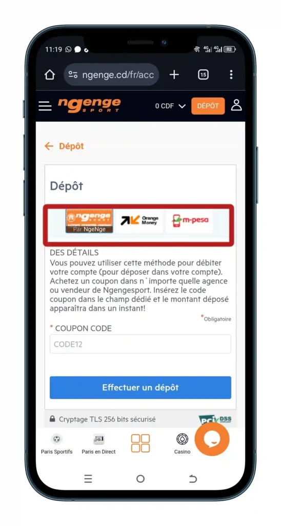 Sélectionner la méthode