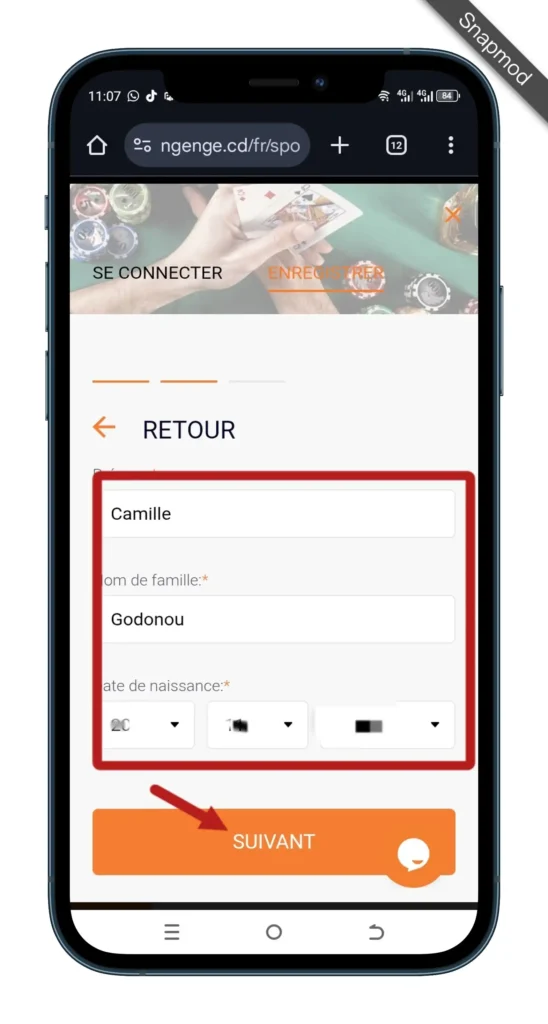 Soumettre la demande d’inscription