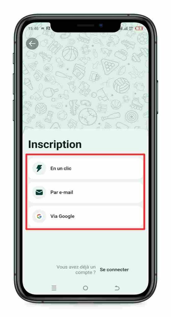 Choisir la méthode d’inscription